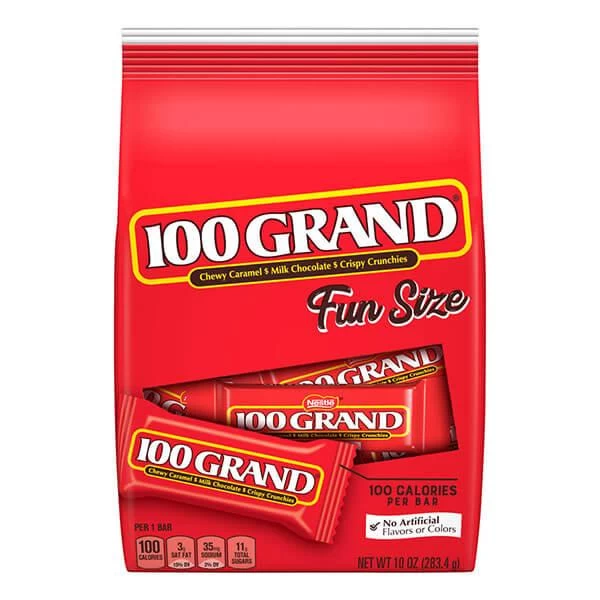 100 Grand Fun Size Candy Bars: 10-Ounce Bag 1 100 Grand Fun Size Candy Bars: 10-Ounce Bag