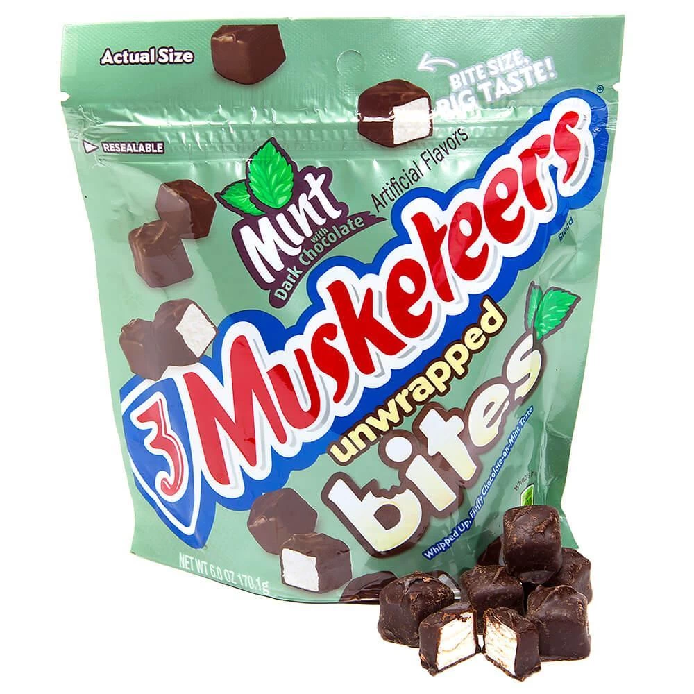 3 Musketeers Mint Bites Candy: 6-Ounce Bag 1 3 Musketeers Mint Bites Candy: 6-Ounce Bag