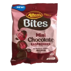 Allen's Bites Mini Chocolate Raspberries 120g