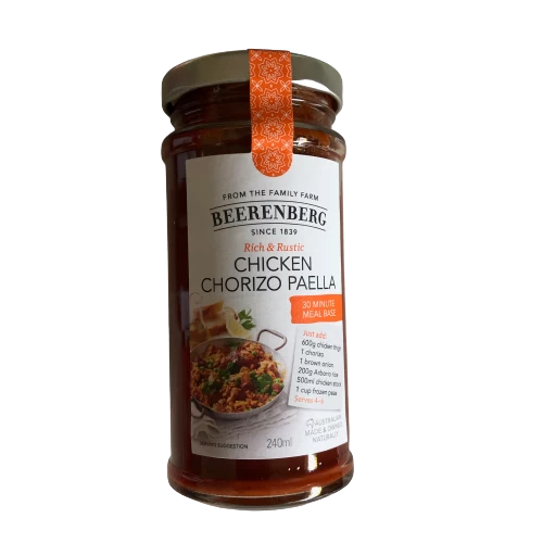 Beerenberg Chicken Chorizo Paella - 30 Minute Meal Base 240ml 1 Beerenberg Chicken Chorizo Paella - 30 Minute Meal Base 240ml