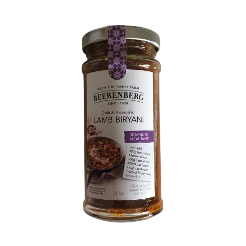 Beerenberg Lamb Biryani - 30 Minute Meal Base 240ml 1 Beerenberg Lamb Biryani - 30 Minute Meal Base 240ml