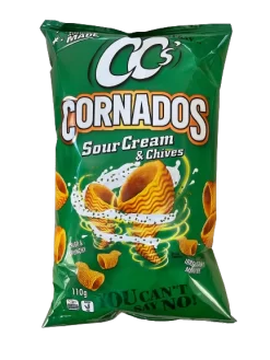 Cc's Cornados Corn Chips Sour Cream & Chives 110g