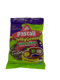 Pascal Choc Coated Tropical Jelly Gems 150g
