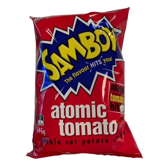 Samboy Atomic Tomato Chips 175g 1 Samboy Atomic Tomato Chips 175g