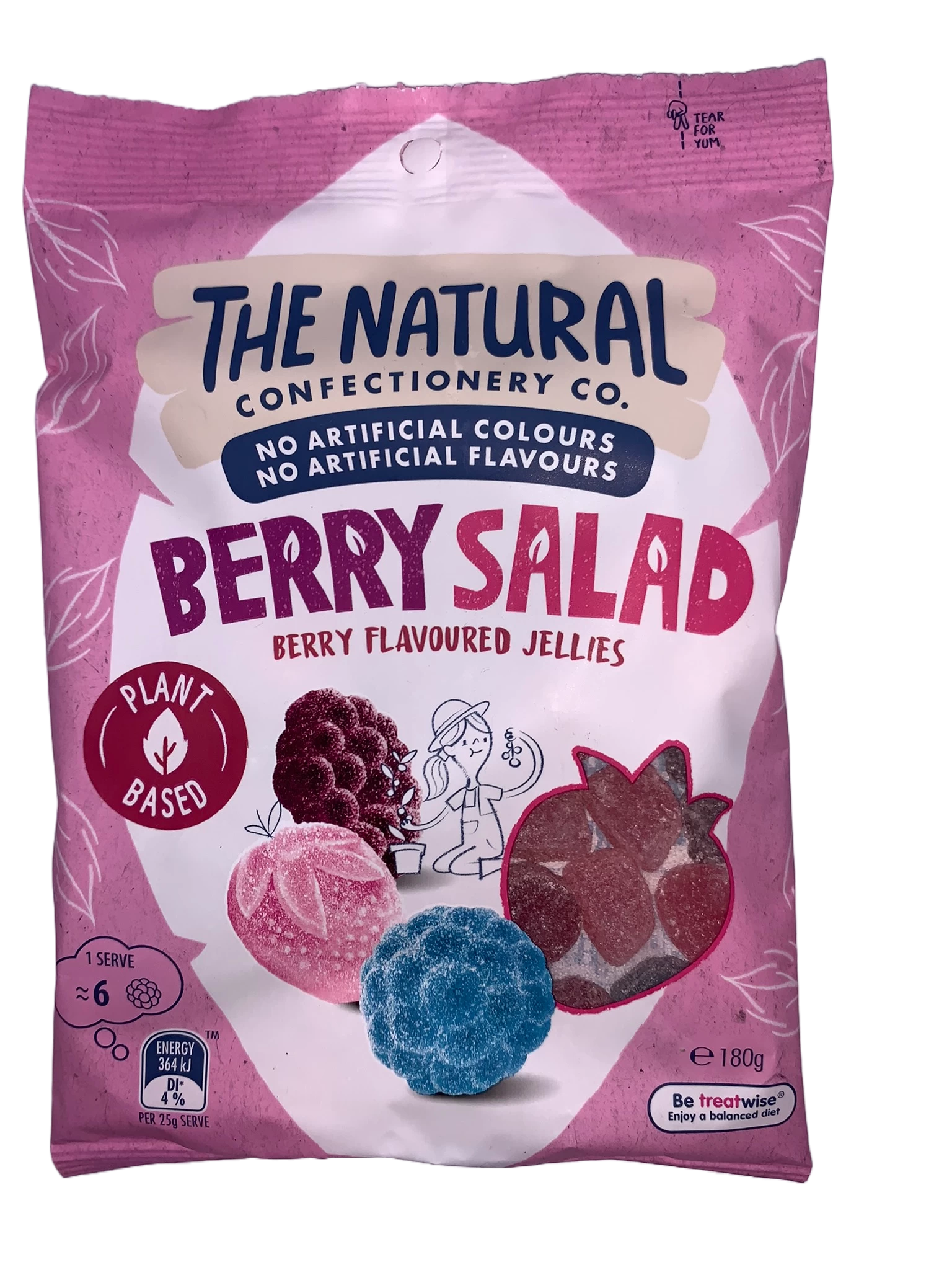 The Natural Confectionery Co. Berry Salad Berry Flavoured Jellies 180g 1 The Natural Confectionery Co. Berry Salad Berry Flavoured Jellies 180g