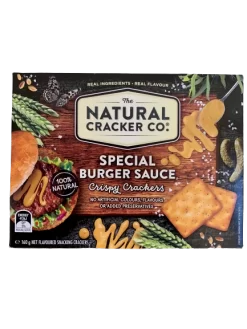 Natural Cracker Company (various Flavours) -Snack Store TheNaturalCrackerCoSpecialBurgerSauceCrispyCrackers160gTreatsfromOz