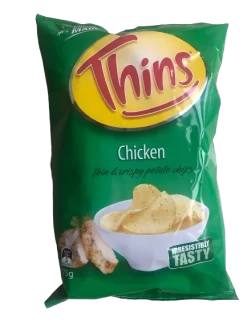 Thins Chips 175g (5 Flavours Available) 11 Thins Chips 175g (5 Flavours Available) -Snack Store Thins Chicken 175g Treats from Oz