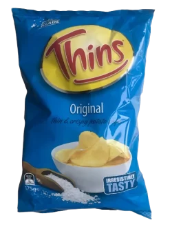 Thins Chips 175g (5 Flavours Available) 10 Thins Chips 175g (5 Flavours Available) -Snack Store Thins Original 175g Treats from Oz