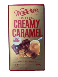 Whittaker's Creamy Caramel Milk Chocolate Block 250g