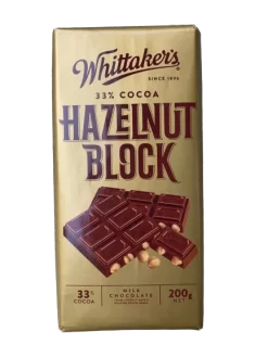Whittaker's Hazelnut Milk Chocolate Block 200g