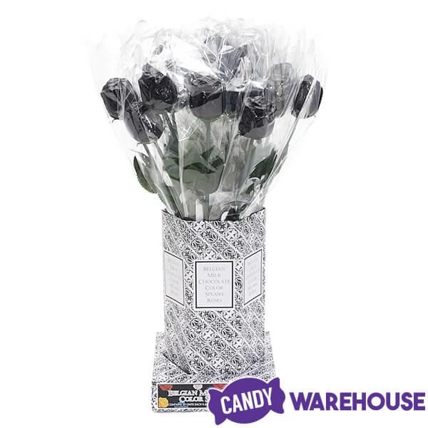 Albert's Foiled Milk Chocolate Roses - Black: 20-Piece Bouquet 4 Albert's Foiled Milk Chocolate Roses - Black: 20-Piece Bouquet - Image 4