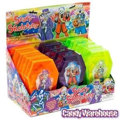 Albert's Scary Skeletons Interlocking Bones Candy Coffins: 12-Piece Display -Snack Store albert s scary skeletons interlocking bones candy coffins 12 piece display candy warehouse 4