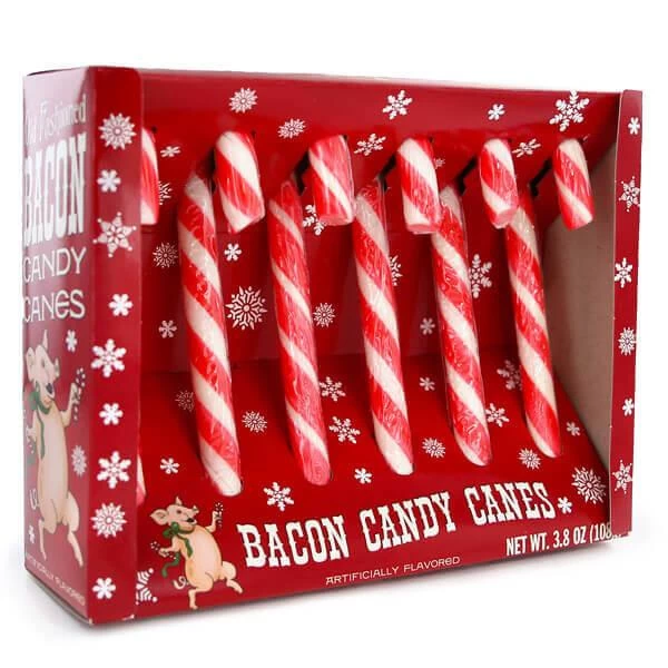 Archie McPhee Bacon Candy Canes: 6-Piece Box 1 Archie McPhee Bacon Candy Canes: 6-Piece Box