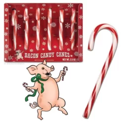 Archie McPhee Bacon Candy Canes: 6-Piece Box 5 Archie McPhee Bacon Candy Canes: 6-Piece Box -Snack Store archie mcphee bacon candy canes 6 piece box candy warehouse 3