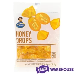 Arcor Honey Drops Hard Candy: 6-Ounce Bag -Snack Store arcor honey drops hard candy 6 ounce bag candy warehouse 3