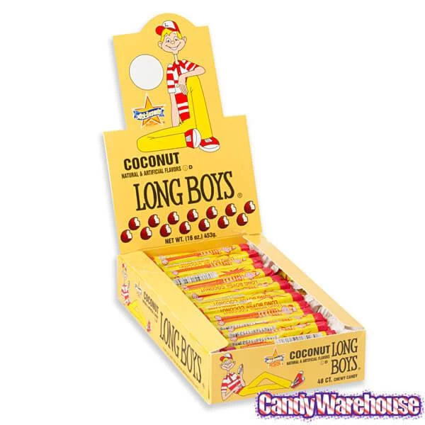 Atkinson Coconut Long Boys Candy: 48-Piece Display 3 Atkinson Coconut Long Boys Candy: 48-Piece Display - Image 3