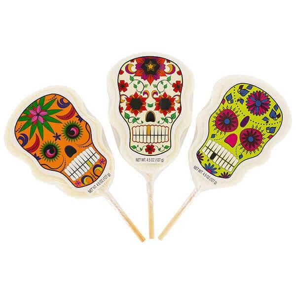 Bee International Day Of The Dead Skull Pops: 12-Piece Display 1 Bee International Day Of The Dead Skull Pops: 12-Piece Display