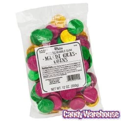 Bee International Mardi Gras Bubble Gum Coins: 100-Piece Bag -Snack Store bee international mardi gras bubble gum coins 100 piece bag candy warehouse 5 1b46c966 980e 4c6f 8e57 81fd0e01410e