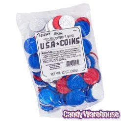 Bee International Patriotic USA Bubble Gum Coins: 100-Piece Bag -Snack Store bee international patriotic usa bubble gum coins 100 piece bag candy warehouse 4 7f9d03cf d3d2 4d0b 9e86 10103555666f