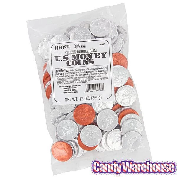 Bee International Silver And Copper Foiled Bubble Gum Coins: 100-Piece Bag 3 Bee International Silver And Copper Foiled Bubble Gum Coins: 100-Piece Bag - Image 3