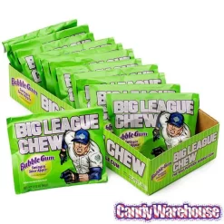 Big League Chew Bubble Gum Packs - Sour Apple: 12-Piece Box -Snack Store big league chew bubble gum packs sour apple 12 piece box candy warehouse 4 c51648a2 4162 4b86 b293 1540e09fc74d