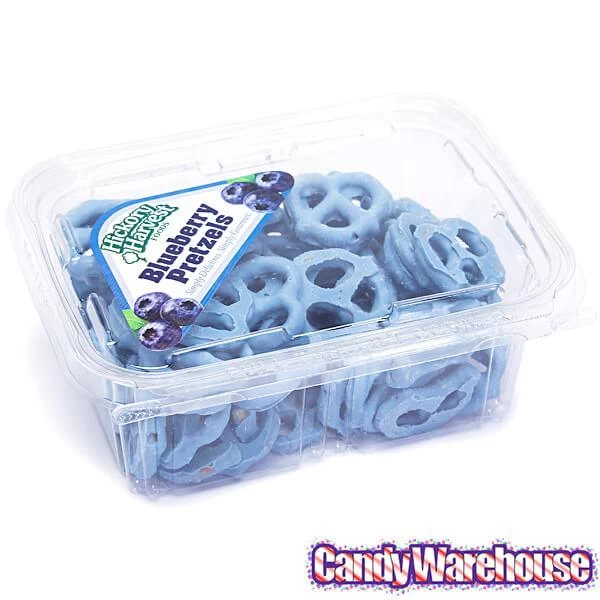 Blueberry Yogurt Covered Mini Pretzels: 9-Ounce Tub 2 Blueberry Yogurt Covered Mini Pretzels: 9-Ounce Tub - Image 2