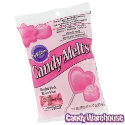 Wilton Candy Melts - Hot Pink: 12-Ounce Bag -Snack Store candy melts hot pink 12 ounce bag candy warehouse 3