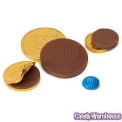 Chanukah Gelt Milk Chocolate Gold Coins In Mesh Bags: 18-Piece Box 9 Chanukah Gelt Milk Chocolate Gold Coins In Mesh Bags: 18-Piece Box -Snack Store chanukah gelt milk chocolate gold coins in mesh bags 18 piece box candy warehouse 5