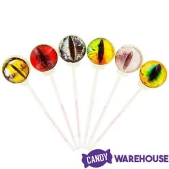 Creature Eyes Lollipops: 6-Piece Gift Pack -Snack Store creature eyes lollipops 6 piece gift pack candy warehouse 6