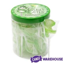 CurlyCutes Petite Crystal Ribbon Pops - Green Lime: 20-Piece Jar 8 CurlyCutes Petite Crystal Ribbon Pops - Green Lime: 20-Piece Jar -Snack Store curlycutes petite crystal ribbon pops green lime 20 piece jar candy warehouse 4