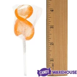 CurlyCutes Petite Crystal Ribbon Pops - Orange: 20-Piece Jar -Snack Store curlycutes petite crystal ribbon pops orange 20 piece jar candy warehouse 4