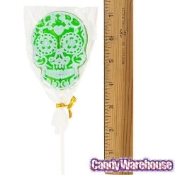 Day Of The Dead Skull Hard Candy Lollipops: 12-Piece Bag -Snack Store day of the dead skull hard candy lollipops 12 piece bag candy warehouse 4
