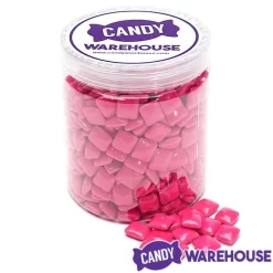 Dubble Bubble Chiclets Chewing Gum Tabs - Pink: 1.5LB Jar -Snack Store dubble bubble chiclets chewing gum tabs pink 1 5lb jar candy warehouse 5