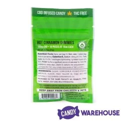 Eddy Edibles Hot Cinnamon CBD Gummies THC Free 100mg: 10 Gummy Bears -Snack Store eddy edibles hot cinnamon cbd gummies thc free 100mg 10 gummy bears candy warehouse 4