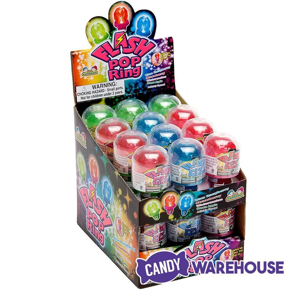 Flash Pop Candy Rings: 24-Piece Box 2 Flash Pop Candy Rings: 24-Piece Box - Image 2