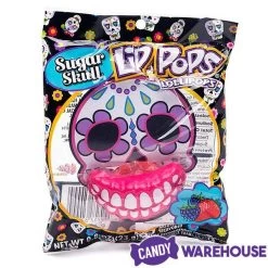Flix Candy Day Of The Dead Sweet Skull Lip Pops Candy Packs: 12-Piece Display -Snack Store flix candy day of the dead sweet skull lip pops candy packs 12 piece display candy warehouse 4