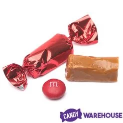 Foiled Caramel Candy - Red: 180-Piece Bag -Snack Store foiled caramel candy red 180 piece bag candy warehouse 3