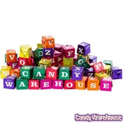 Foiled Chocolate And Hazelnut ABC Blocks Candy: 145-Piece Tub -Snack Store foiled chocolate and hazelnut abc blocks candy 145 piece tub candy warehouse 4