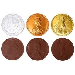 Fort Knox Foiled Milk Chocolate 4-Inch Medallions: 20-Piece Box