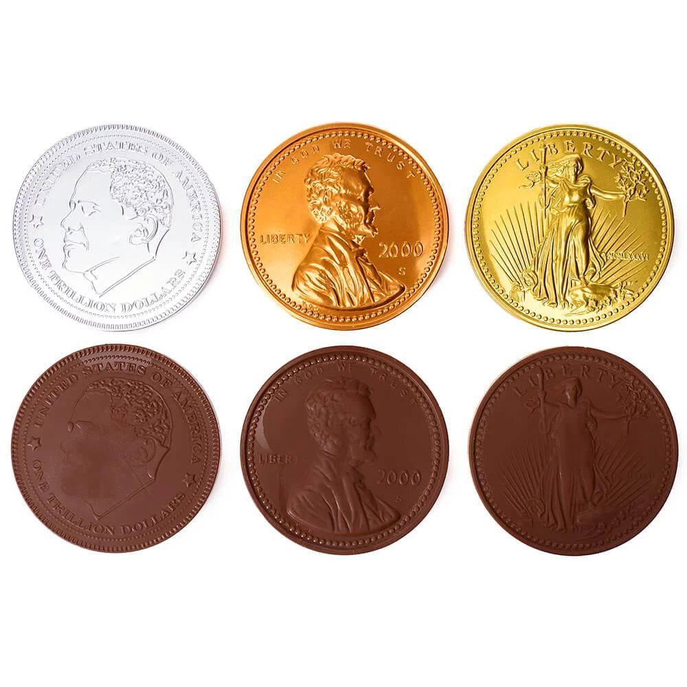 Fort Knox Foiled Milk Chocolate 4-Inch Medallions: 20-Piece Box 1 Fort Knox Foiled Milk Chocolate 4-Inch Medallions: 20-Piece Box