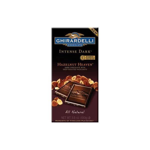 Ghirardelli Intense Dark Chocolate 3.5-Ounce Bars - Hazelnut Heaven: 12-Piece Caddy 1 Ghirardelli Intense Dark Chocolate 3.5-Ounce Bars - Hazelnut Heaven: 12-Piece Caddy