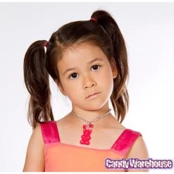 Giant Gummy Bear Necklace - Red 6 Giant Gummy Bear Necklace - Red -Snack Store giant gummy bear necklace red candy warehouse 3