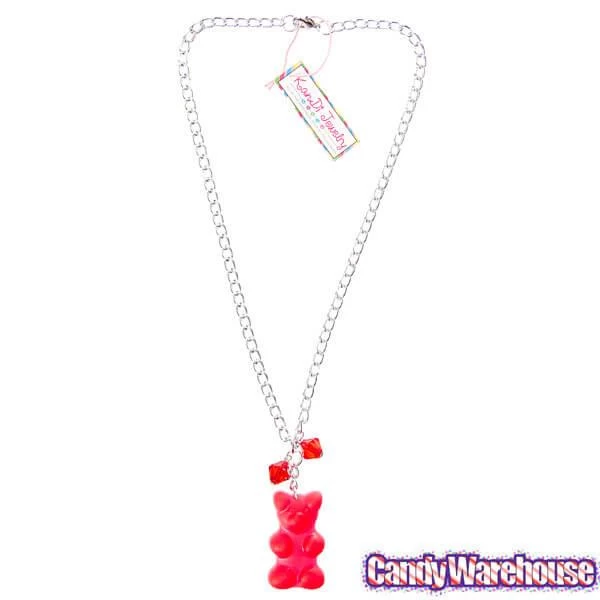 Giant Gummy Bear Necklace - Red 4 Giant Gummy Bear Necklace - Red - Image 4
