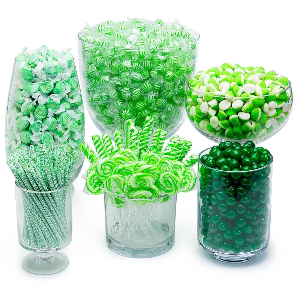 Green Candy Bar Table Assortment 1 Green Candy Bar Table Assortment