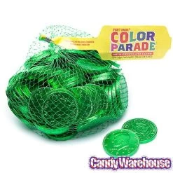 Green Foiled Milk Chocolate Coins: 1LB Bag 9 Green Foiled Milk Chocolate Coins: 1LB Bag -Snack Store green foiled milk chocolate coins 1lb bag candy warehouse 5