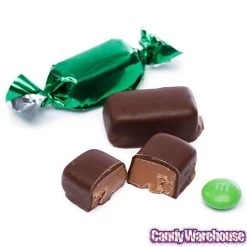 Green Wrapped Mint Dark Chocolate Meltaways: 1LB Bag 5 Green Wrapped Mint Dark Chocolate Meltaways: 1LB Bag -Snack Store green wrapped mint dark chocolate meltaways 1lb bag candy warehouse 3