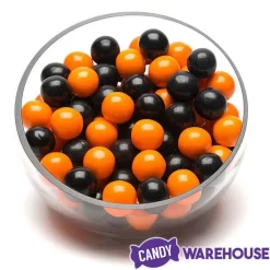 Gumballs Color Combo - Orange And Black: 4LB Box -Snack Store gumballs color combo orange and black 4lb box candy warehouse 3