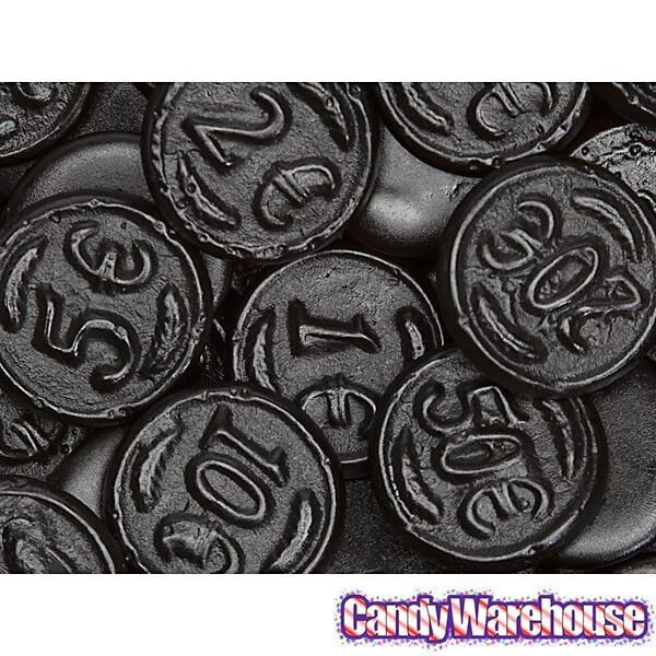 Gustaf's Black Licorice Coins: 1KG Bag 2 Gustaf's Black Licorice Coins: 1KG Bag - Image 2