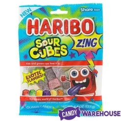 Haribo Zing Sour Cubes Gummy Candy: 3LB Box -Snack Store haribo zing sour cubes gummy candy 3lb box candy warehouse 5