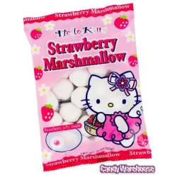 Hello Kitty Strawberry Marshmallow Candy: 25-Piece Bag -Snack Store hello kitty strawberry marshmallow candy 25 piece bag candy warehouse 3
